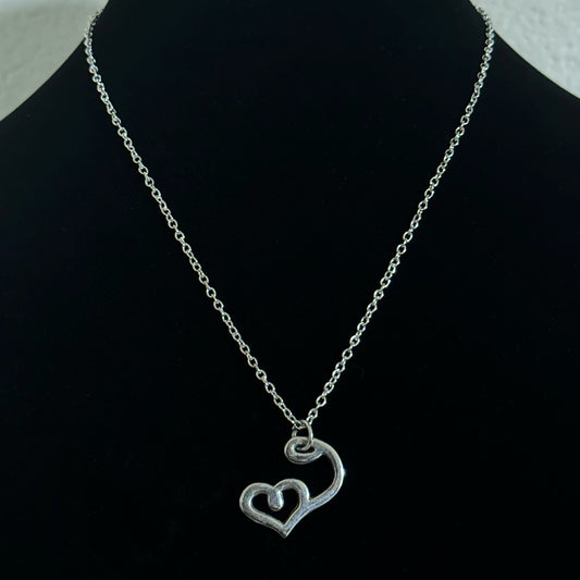 Drop Heart Necklace
