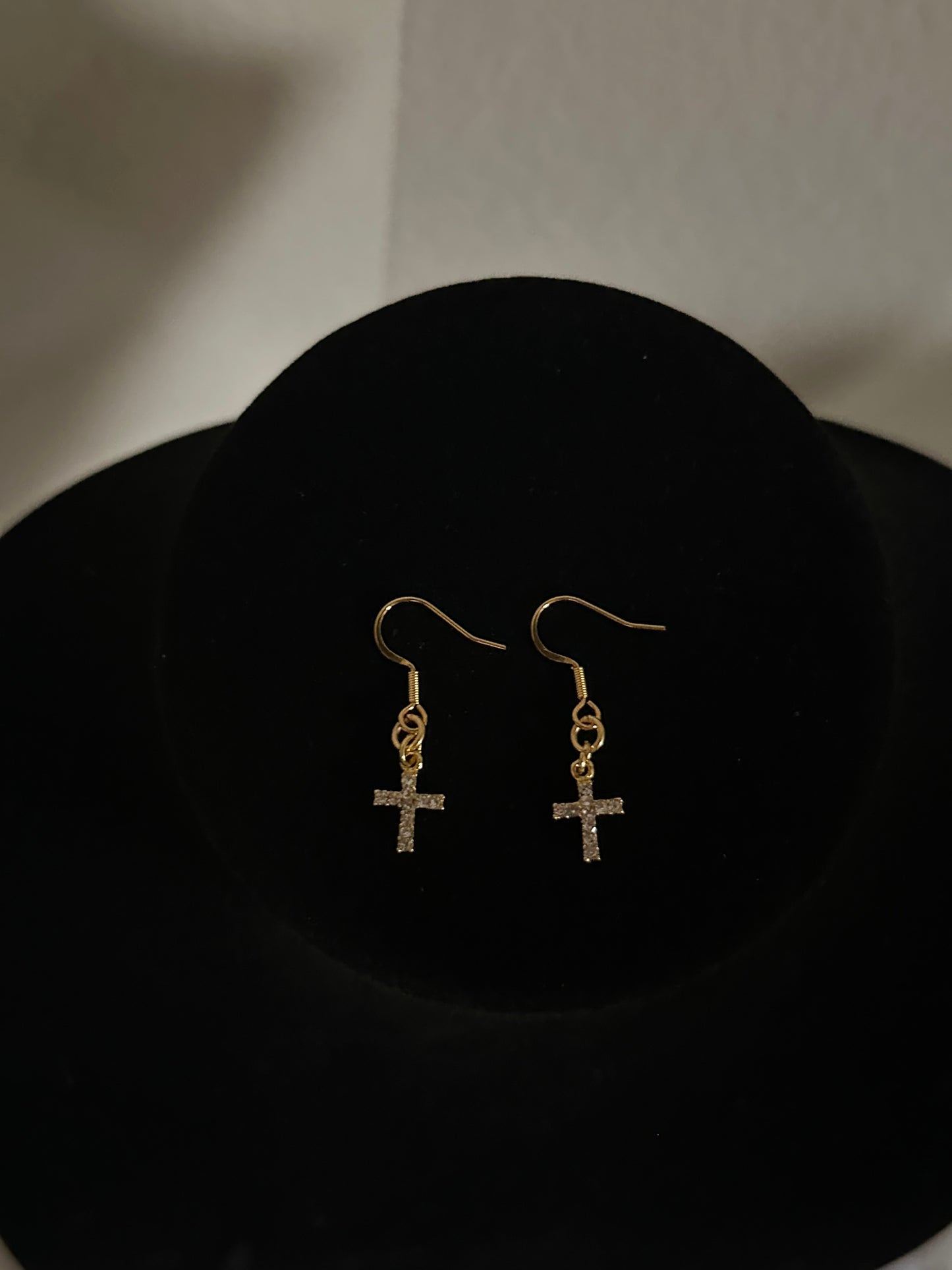 Iced Cross Earrings